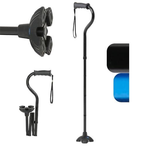 Medline Offset Folding Cane – Recensione del Bastone Pieghevole con Base a 4 Punti