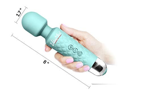 VibeMax Rechargeable Personal Massager - Powerful Multi Speed Vibration - Whisper Quiet - Waterproof - for Muscle Tension Relief in Neck, Back, Shoulders, Legs and Feet - Turquoise