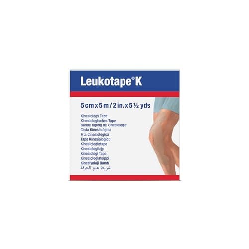 Leukotape K Kinesiology Tape – Water-Repellent, Skin-Friendly, Stays in Place for up to 9 Days - 2 in x 5.5 yds, Tan, 1 Roll