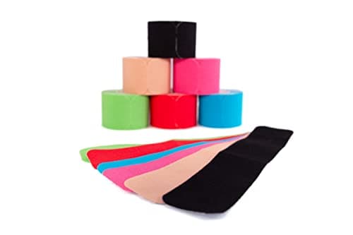 axion Kinesiology Tape PRECUT Mix Set | 120 Pre-Cut Multicolored Sport Tape Strips 10 x 2 in - on 6 Rolls | Waterproof • Skin-Friendly • Elastic | Kinesiology Tapes Ideal for Sports