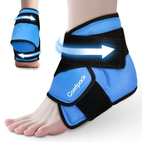 Comfpack Heel Ice Pack Wrap for Plantar Fasciitis Relief, Ankle Ice Pack Wrap for Swelling, FSA Eligible, Ice Pack for Injures Reusable, Gel Cold Pack for Achilles Tendonitis, Ankle Sprain, Heel Pain