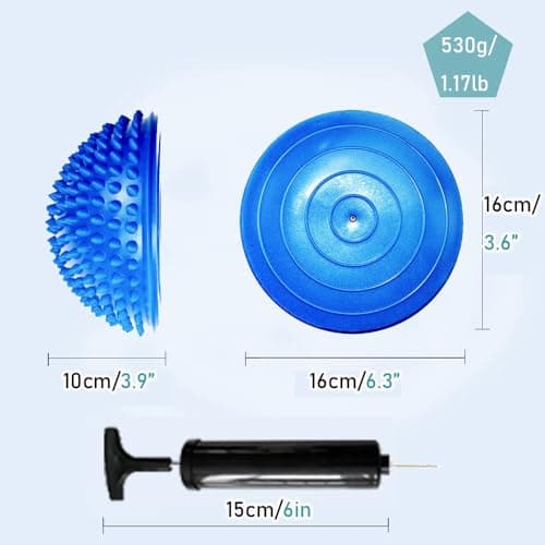 XCZGSW 2PCS Hedgehog Balance Pods, Pimples Pilates Ball, Half Spiky Fitness Domes for Kids Adults Sports, Foot Massage, Stability Training, Muscle Balancing Therapy, Motor Skills Yoga Gymnastics Exercise
