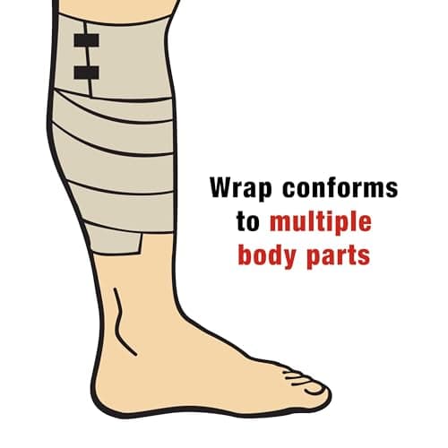 ACE 3 Inch Elastic Bandage with Clips, Beige, Great for Elbow, Ankle, Knee and More, Ideal for Sports, Comfortable design with soft feel, Wash and Reuse