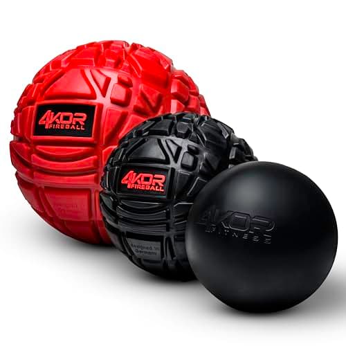 4KOR Massage Balls for Trigger Point Therapy - Myofascial Release Ball - Muscle Relief for Back, Neck, Shoulder, Foot Pain - Fitness Massage Balls for Mobility - Deep Tissue Release Ball