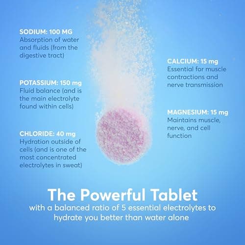 Nuun Immunity Electrolyte Tablets with Vitamin D, C, E, & A, Ginger, Elderberry, Magnesium & 4 Other Essential Electrolytes, Vegan, Blueberry Tangerine & Orange Citrus, 4 Pack (40 Servings Total)