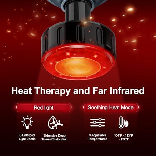 LEERCON Massage Gun with Heat, Deep Tissue Back Massager for Pain Relief, Mini Muscle Percussion Massage Gun, Birthday Gifts for Men Women Dad Home, Office & Travel, Blue