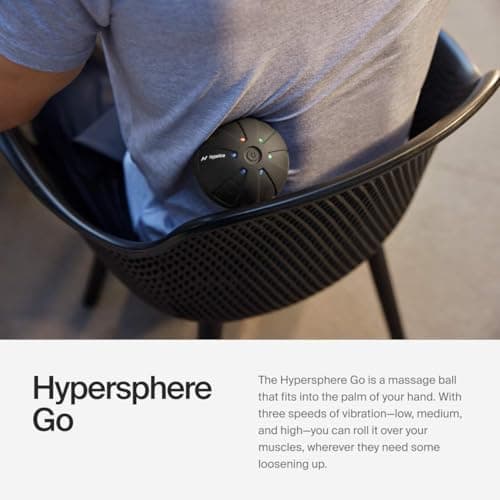 Hyperice Hypersphere Go - Vibrating Massage Ball for Muscle Recovery, Myofascial Release and Soreness Relief - Portable Fitness Massager, Perfect for use at the Gym, or at Home
