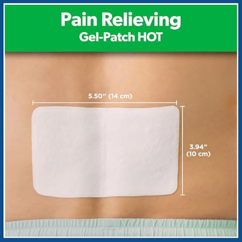 Salonpas Pain Relieving Gel Patch HOT, 6 Count (Pack of 1), Menthol and Capsaicin, Up to 8 Hours Temporary Relief of Backache, Sore Muscle, Sprains, Bruises
