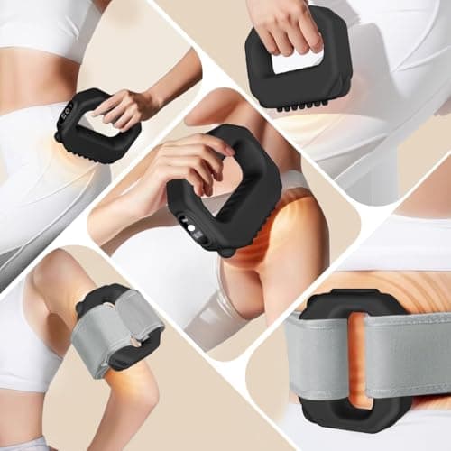 AddWin R10 Fascia Ring Massager, Multifunctional Full-Body Massage Gun, Hands-Free Electric Massager, Ergonomic Design with Waist Belt, Adjustable Massage Modes, 3 Modes & 6 Intensities
