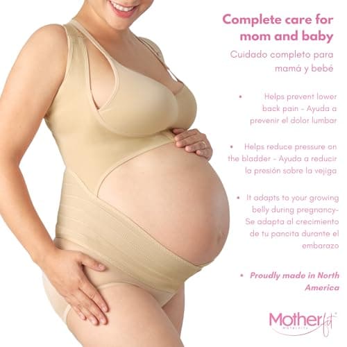 MOTHERFIT Adjustable Maternity Support Vest for Pregnant - Pregnancy Support Vest - Posture Corrector Pregnancy Support Vest (Nude, Large)