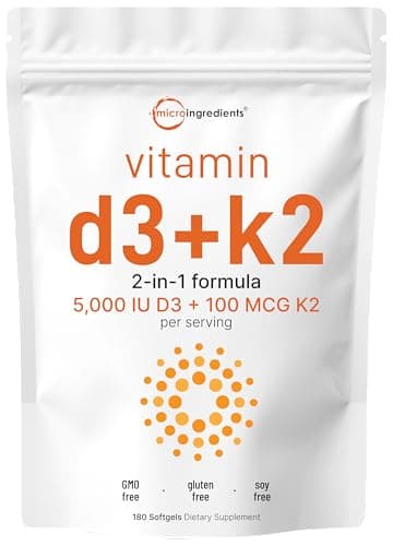 Micro Ingredients Vitamin D3 + K2 Test 2024 – Hohe Dosis, Saubere Formel