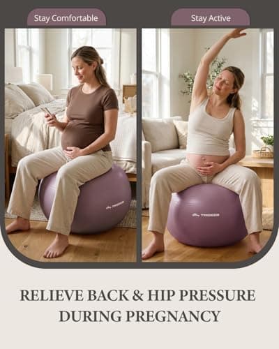 Trideer Exercise Ball Yoga Ball – Office Seating & Balance Ball Chair, Stability Ball for Pilates, Physical Therapy,Core Training & Balance Improvement & Stretching