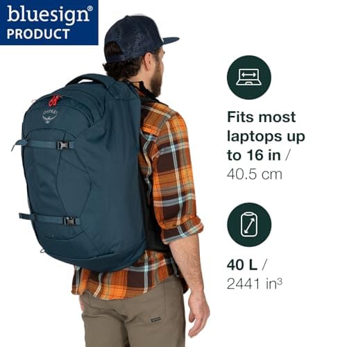 Osprey Farpoint 40L Men's Travel Backpack, Tunnel Vision Grey