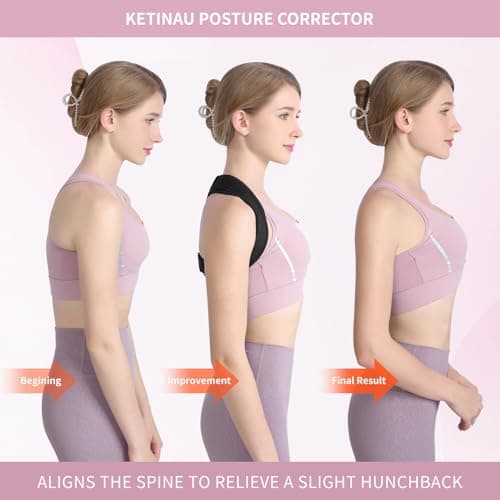 Posture Corrector for Women and Men, Adjustable Upper Back Brace for Clavicle Support, Comfortable Back Straightener Providing Pain Relief from Neck, Back, and Shoulder