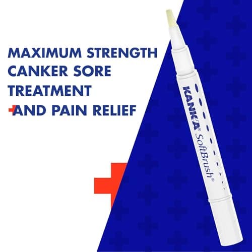 Kank-A Soft Brush Tooth & Mouth Pain Gel, Professional Strength, 0.07 Ounce, Dual Relief Formula for Toothaches, Gum & Other Mouth Pain, Easy to Use Pen Applicator, Fast-Acting Pain Relief
