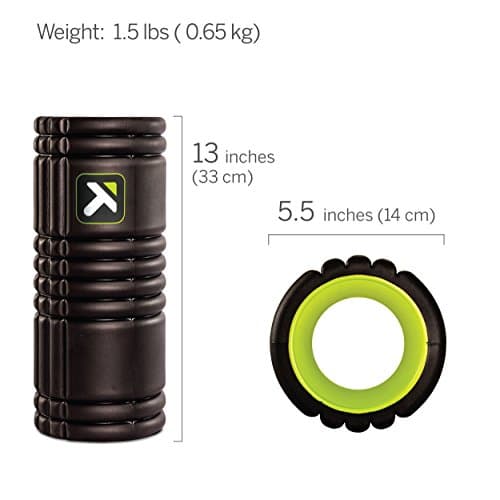 TriggerPoint Grid 1.0 Foam Roller - 13" Multi-Density Massage Roller for Deep Tissue & Muscle Recovery - Relieves Tight, Sore Muscles & Kinks, Improves Mobility & Circulation - Targets Key Body Parts