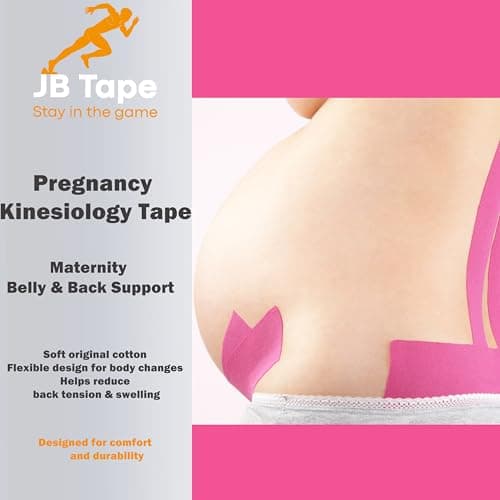 JB Tape Kinesiology Tape – 80 Precut 10-Inch Strips – Black – Elastic, Latex-Free, Water Resistant – Athletic Muscle & Joint Support – 4 Rolls