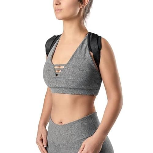 HIDROLIGHT - Lean Posture Corrector - Adjustable Posture Corrector for Women and Men, Pain Relief, Back Support Belt, Neck Hump Corrector - Posture Adjustment, Physiotherapy Treatment - Black, Small