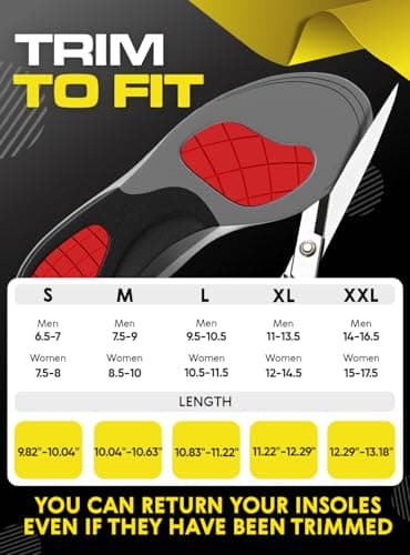 CRUVHEAL Work Orthotic Insoles - Anti Fatigue Medium Arch Support Shoe Insert Men Women - Plantar Fasciitis Flat Feet - Relieve Foot Pain - Work Boot Insoles Standing All Day (XL, Blue)