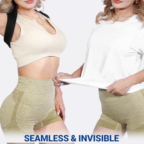 Posturace Posture Corrector for Women & Men - Adjustable Upper Back Brace Straightener Suitable for Lumbar, Shoulder, Neck, Scoliosis, Providing Comfortable Elastic Support and Pain Relief