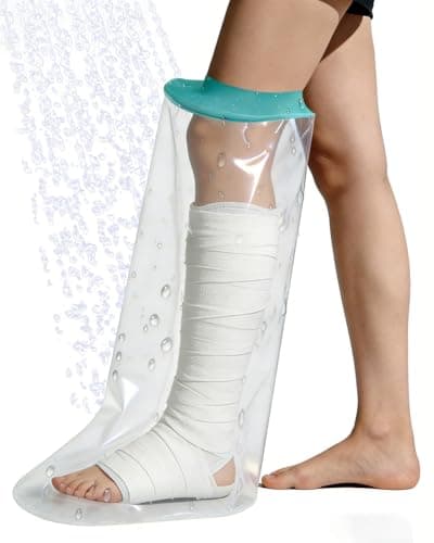 EuyiHlybt Cast Covers for Shower Leg, Waterproof Leg Cast Cover for Showering, Reusable Cast Protector for Shower Leg Adult, Soft Comfortable Cast Shower Cover Leg, Used for Bandages