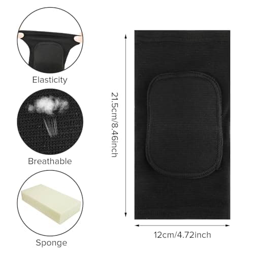COMNICO Arm Brace Pads Elbow Protector Strap Pair, Breathable Anti-Collision Sponge Tendonitis Fitness Volleyball Basketball Tennis Golfers Knee Support Band for Kids Men Women Elderly