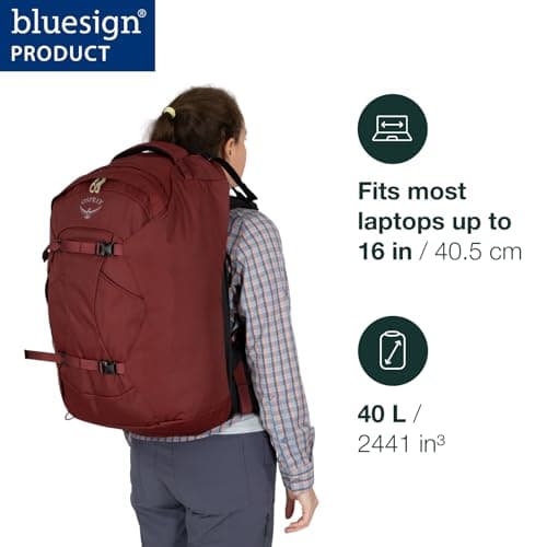 Osprey Fairview 40L Women's Travel Backpack, Night Jungle Blue
