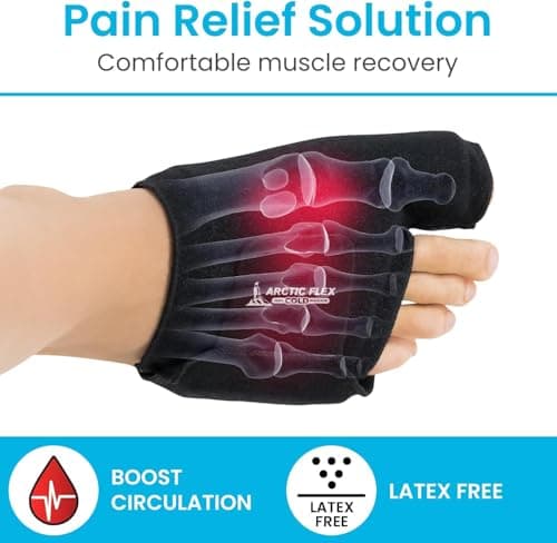 Arctic Flex Foot Ice Pack (Pair) Toe Wrap for Bunion, Plantar Fasciitis, Hallux Valgus, Gout, Swelling & Injuries - Cold & Heat Gel Therapy for Joint Pain Relief & Feet Recovery - Reusable Compression
