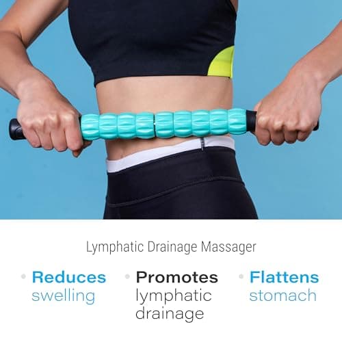 Bruizex Lymphatic Drainage Massage Roller Stick for Post Liposuction & Fibrosis Treatment, Surgery Recovery 360 Lipo, Tummy Tuck & BBL, Lipo Foam, Compression Garment, Faja Compatible
