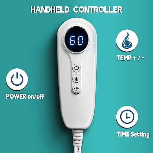 IZZUBIZ Mothers Day Gifts for Mom, Wife, Women, Neck Shoulder Heating Pad for Back Pain Relief Deep Tissue, Electric Weighted Heat Pads for Cramps, Gifts for Christmas, Fathers Day, Birthday, Men, Dad