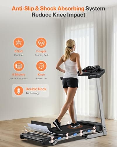 Cardirun Folding Treadmill with Incline, 3.5 HP Quiet Treadmills for Home with 400 lbs Weight Capacity, Incline Treadmill with Pulse Sensor and Bluetooth Speaker, LED Screen, App, Space-Saving Design
