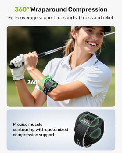 Rakiie Upgraded Tennis Elbow Brace for Men Women with 2 Silicone Pads, Adjustable Golfers & Tennis Elbow Strap for Tendonitis Pain Relief, Support for Sports, Fits Forearm 7.1''-14', Gray