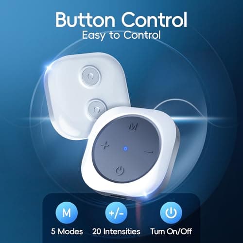 Comfytemp Wireless TENS Unit Machine for Pain Relief, FSA Eligible TENS Unit Muscle Stimulator with 2 Sets, 30 Modes HSA TENS Device for Back, Rechargeable Portable with APP Control, Mothers Day Gifts