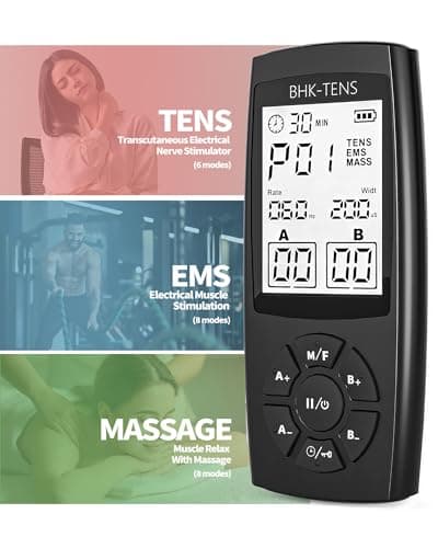 TENS Unit Muscle Stimulator for Pain Relief Therapy, 22 Modes EMS TENS Machine, Electronic Muscle Relaxer for Shoulder Pain Relief, Back Pain, Shoulder Neck Pain Relief