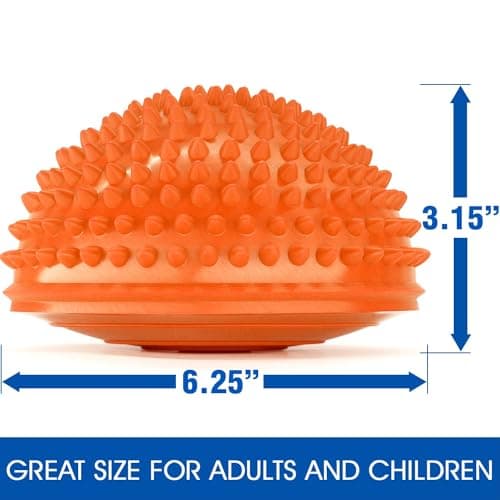 Yes4All Hedgehog Balance Pods for Exercise, Core Body Balancing, for Youth & Adults with Hand Pump, Set of 5, PVC Material, Multi-Color