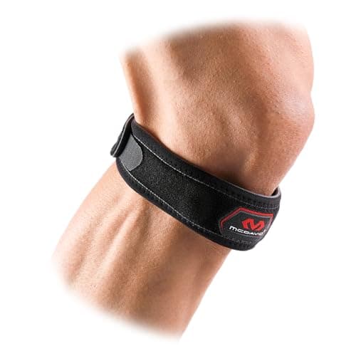 McDavid Knee Support Strap Band, Pain Relief, Patella Tendon Support, Tendonitis, Jumpers Knee Brace, Runners Knee, Adjustable for Men & Women , Black