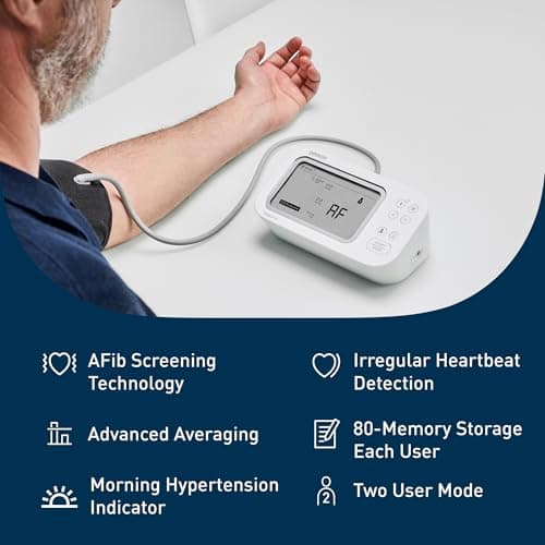 OMRON Gold Blood Pressure Monitor for Home Use & Upper Arm Blood Pressure Cuff - #1 Doctor & Pharmacist Recommended Brand - Clinically Validated - AFib Detection - Connect App