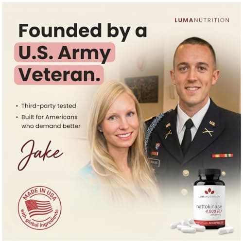 Luma Nutrition Nattokinase Supplement - Natto 4000 FU Per Serving, Premium Heart Health Support - Vegan & Gluten Free - 60 Capsules, 30 Servings- Made in USA
