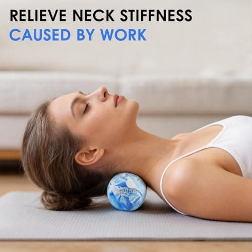 JSYUTYUZ Lacrosse Massage Balls for Myofascial Release, SGS Certification, Massage Deep Tissue for Shoulder and Back, Trigger Point Therapy, Muscle Knots, Relieving Muscle Pain, Yoga Ball for Feet