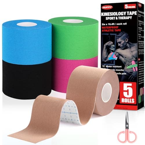 Recensione NUITPY Kinesiology Tape: 5 Rotoli di Nastro Elastico per lo Sport