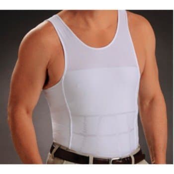Frogwill Mens Posture Correction/Support/Pain Relief Slimming Body Vest Shirt (L, Black-New)