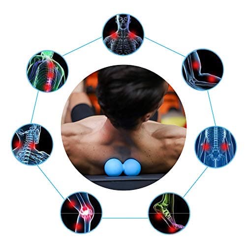 5BILLION FITNESS Peanut Massage Ball - Double Lacrosse Massage Ball & Mobility Ball for Physical Therapy - Deep Tissue Massage Tool for Myofascial Release, Muscle Relaxer, Acupoint Massage