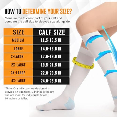 Doc Miller TED Hose Stockings Anti Embolism Knee High for Women & Men,15-20mmhg Graduated Compression Socks, Hospital Style Surgical Stockings, Support Hose with Inspection Hole, Large Size, 1 Pair