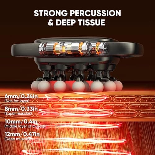 EDISTEC 20-Head Massage Gun, Deep Tissue Percussion Massager with 30 Speeds & 3 Modes, 110lb Force, Ultra-Quiet 35dB, 2600mAh Battery, Fast Charging,Full Body Muscle Relaxation,Gifts for Mother's Day