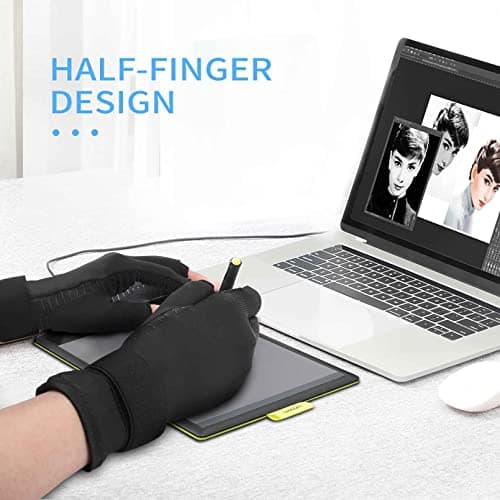 Tikaton Copper Infused Compression Arthritis Gloves with Wrist Strap for Hand Pain, Carpal Tunnel, Tendonitis, Swelling, Crocheting, Typing, Fits Women & Men (Small/Medium, 1 Pair)