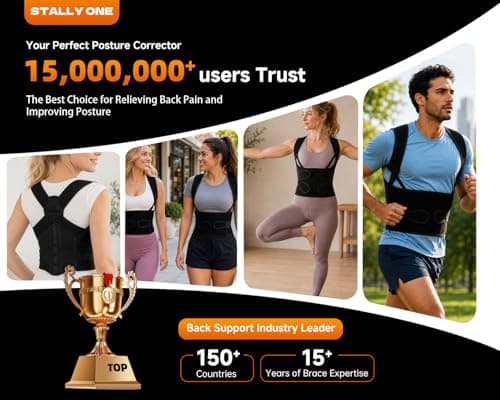 Posture Corrector for Women & Men, Upgraded Dynamic Traction Correction System – Helps Reduce Upper & Lower Back Pain, Suitable for Scoliosis, Hunchback & Thoracic Spine Issues, Relieves Muscle Tension & Fatigue Caused by Poor Posture, Keeping You More Active & Confident in Daily Life (Medium)