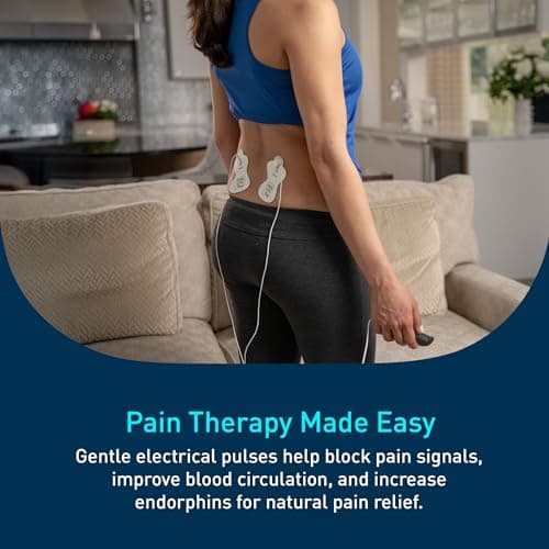 OMRON Max Power Relief TENS Unit Muscle Stimulator for Drug-Free Pain Relief - Portable Electric Massager for Muscles and Joints - Includes 2 Reusable TENS Unit Pads