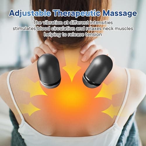 Mothers Day Gifts for Mom 3-in-1Rechargeable Neck Massager Pillow with Heat, Vibration & Traction, Deep Tissue Pain Relief, Neck Hump Corrector & Cervical Support for Home Office Travel