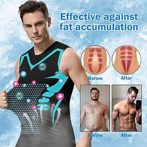 WDNSYG Vitaboost - Vitaboost Compression Shirt - Mens Compression Shirts (Gray,Small)