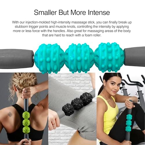 321 STRONG Foam Roller Set with: Hollow Core Roller, Muscle Roller Stick, Stretching Strap, Spikey Ball, Quick Start Guide, Carry Bag, and 4K eBook